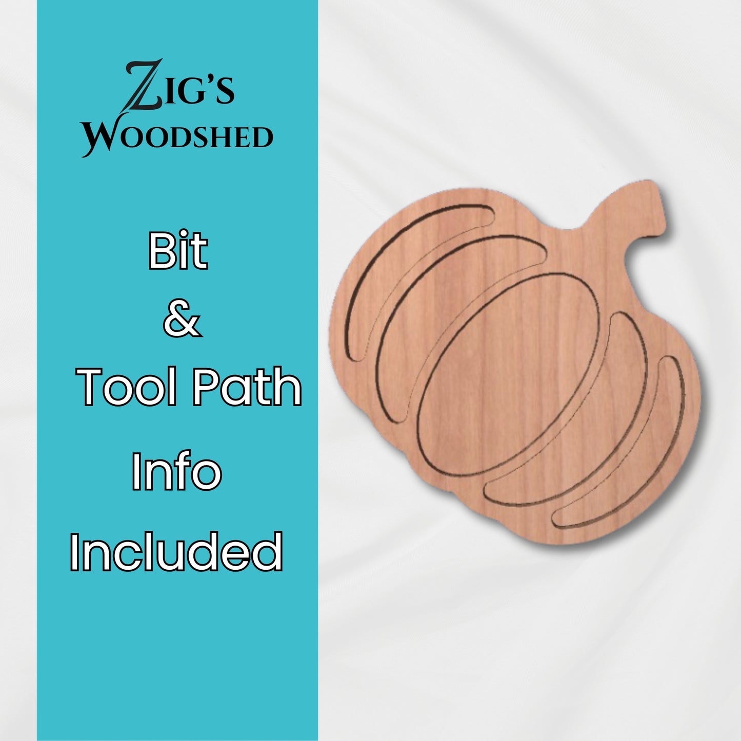 Digital download Large Pumpkin tray CNC file shown made with wood on a white background. Bit and tool path recommendations included.