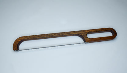 Handmade wooden bread bow knife made with mahogany wood.