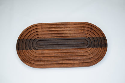 Sapele wood and Walnut wood bread board or trivet.