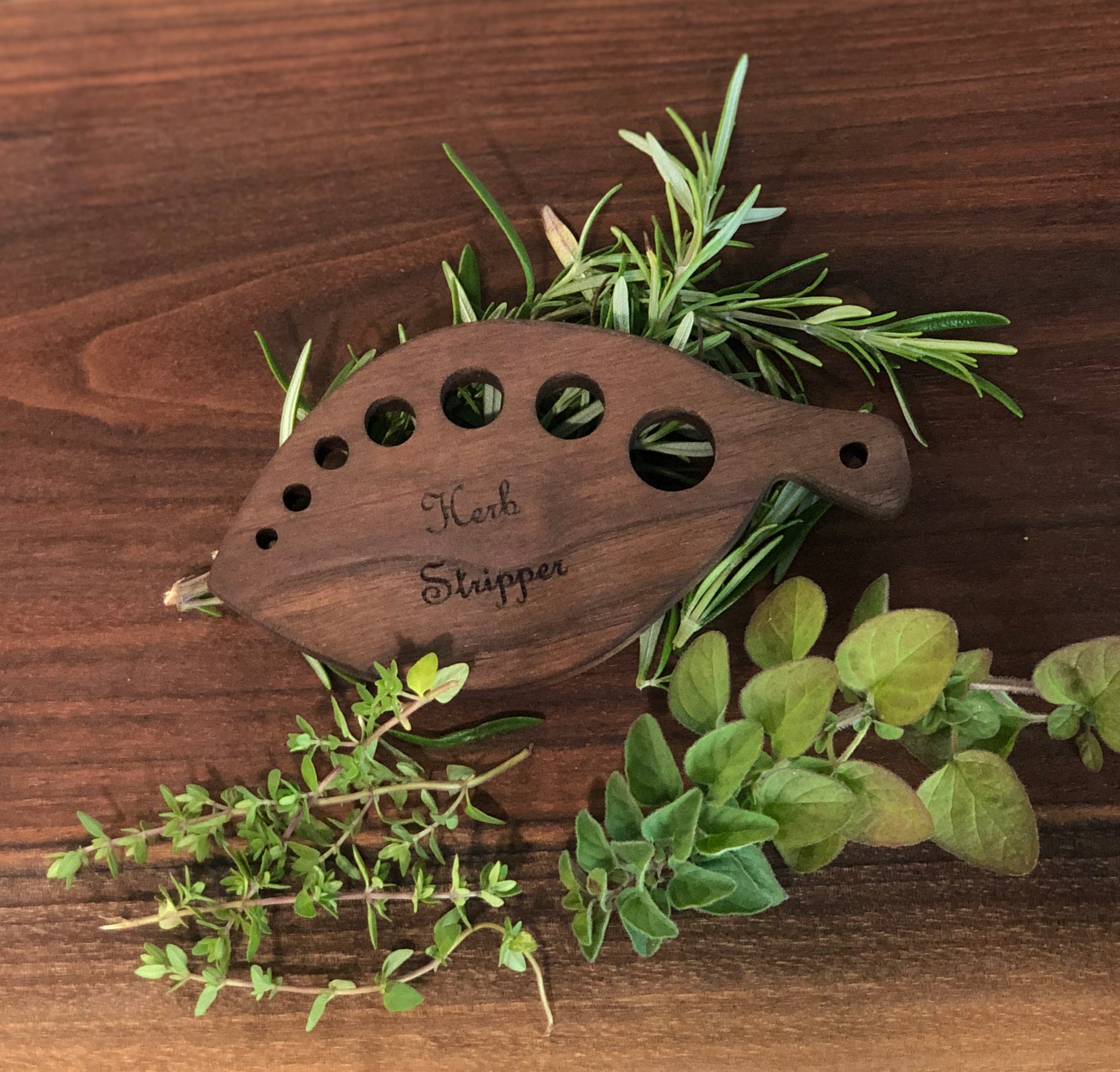 A handmade woodworking gift for the person who loves to cook. Make prepping in the kitchen easier with this herb stripper.