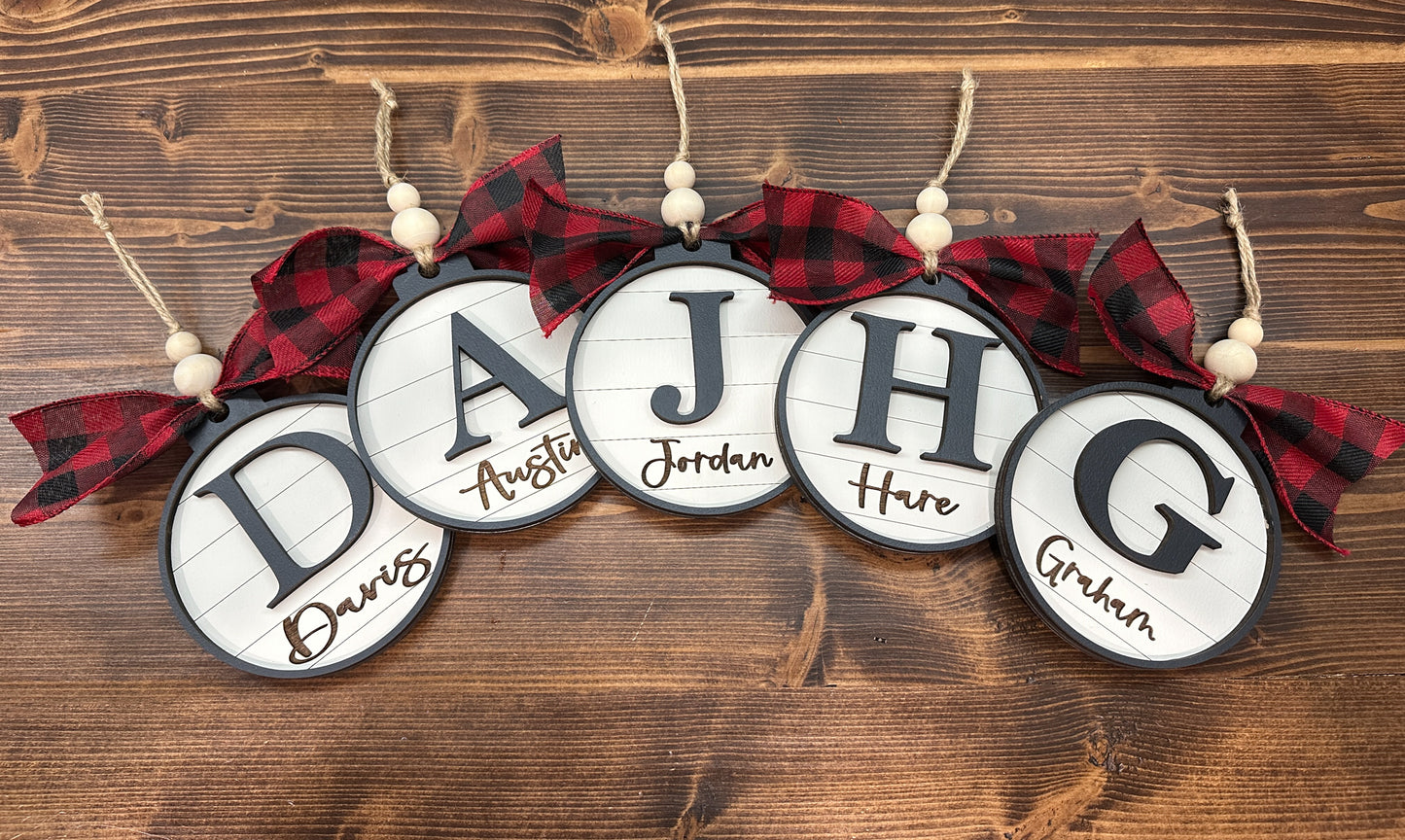 Custom Monogram Ornament