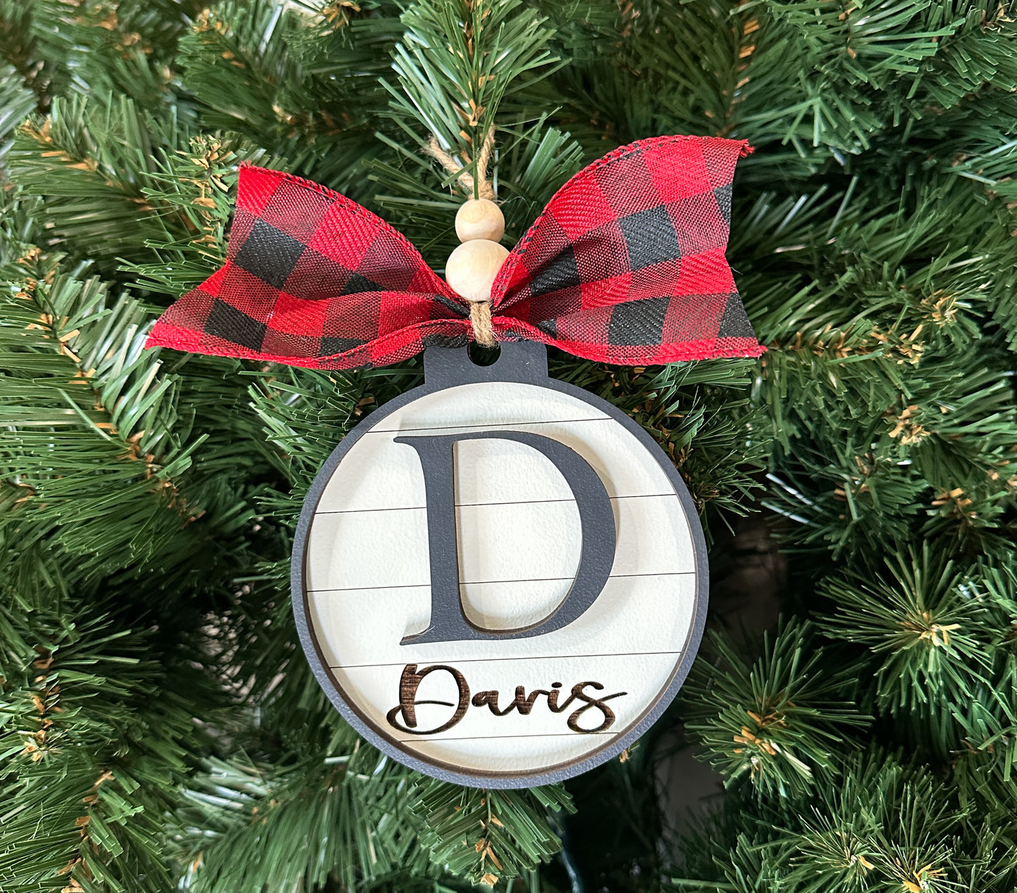 Custom Monogram Ornament