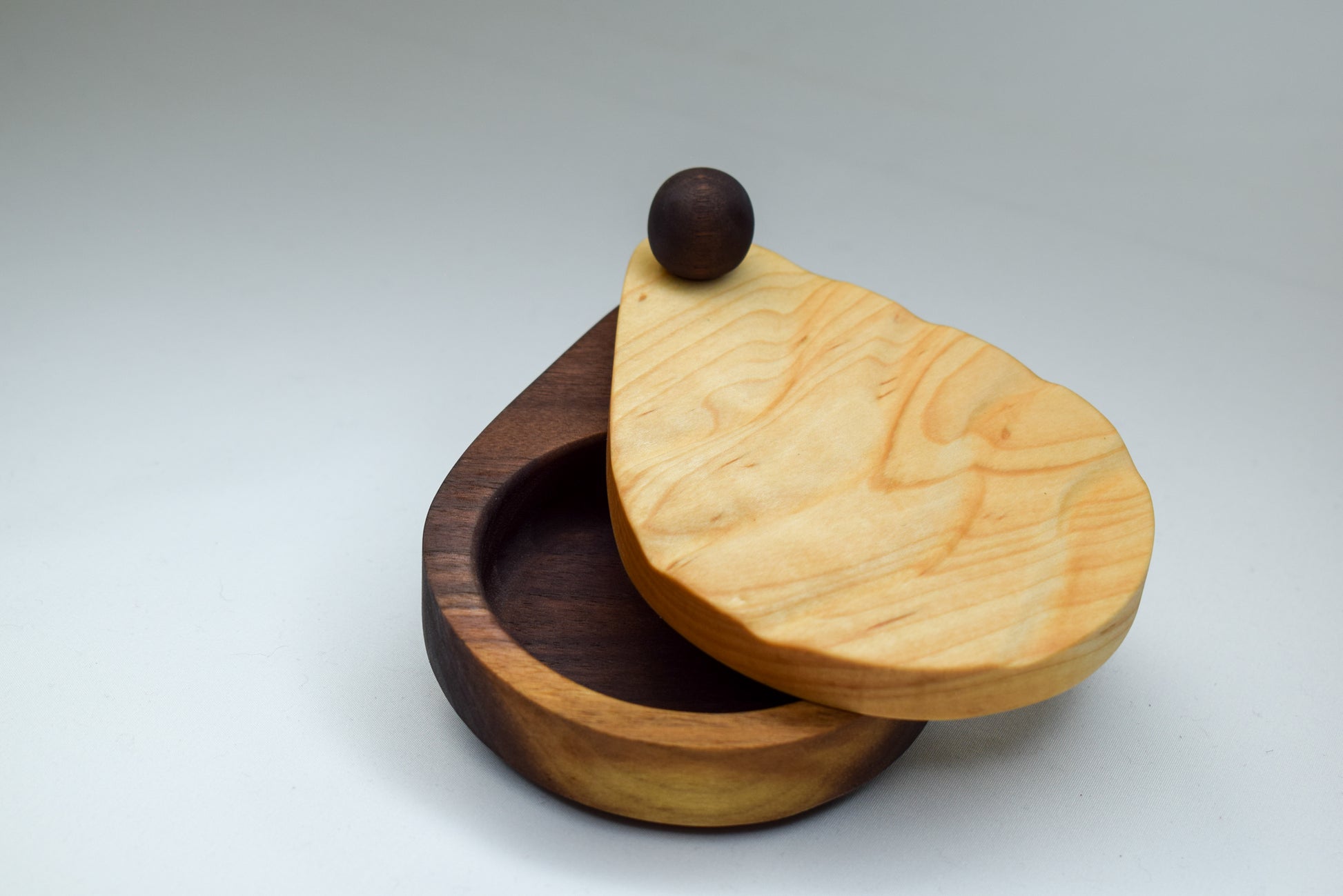 "Maple Wave" salt cellar beautifully handcrafted out of maple wood.