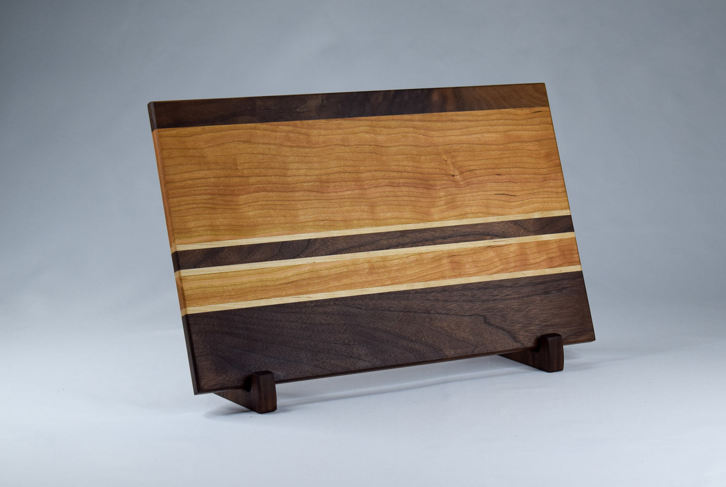 Handmade woodworking gift - striped cutting board for the chef in your life.