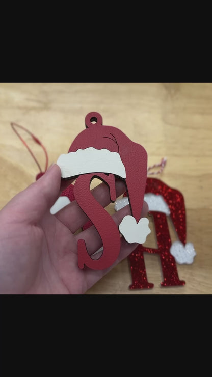 Monogram Santa Hat Ornament - DIGITAL DOWNLOAD